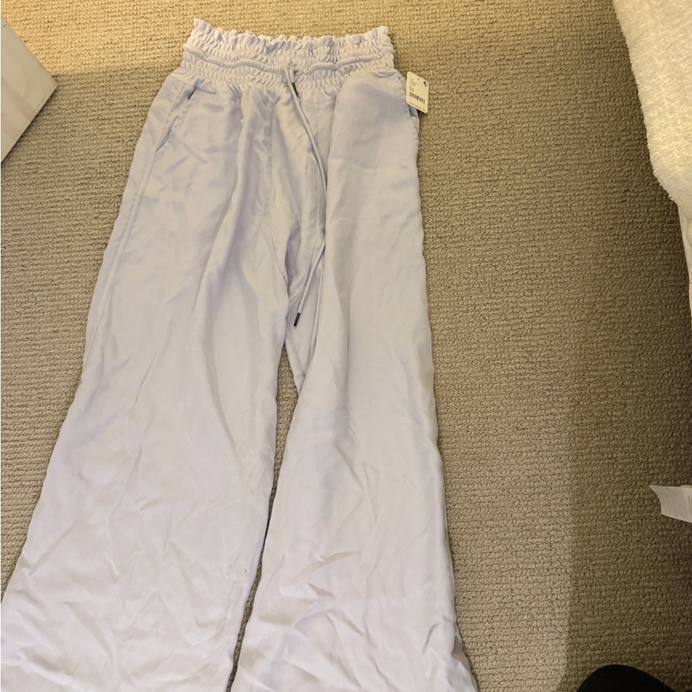 Free People Straight-Leg Pants in Bleached Lavender